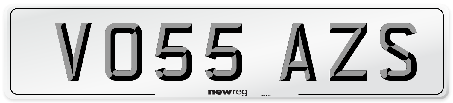 VO55 AZS Number Plate from New Reg